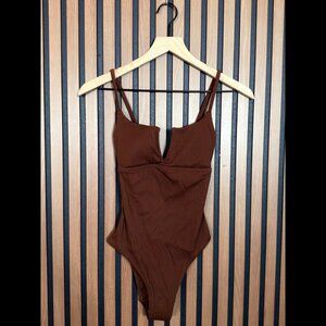 New M & S Bikini 6 / S Womens Brown Magic 360º Shaping Textured Slimming